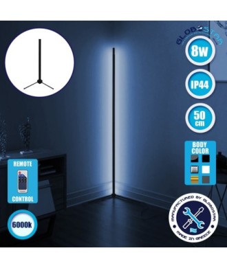 Μοντέρνο Minimal Επιτραπέζιο Μαύρο Φωτιστικό 50cm LED 8 Watt με Ασύρματο Χειριστήριο RF & Dimmer Ψυχρό Λευκό 6000k GloboStar ALIEN Design GLOBO-50-1